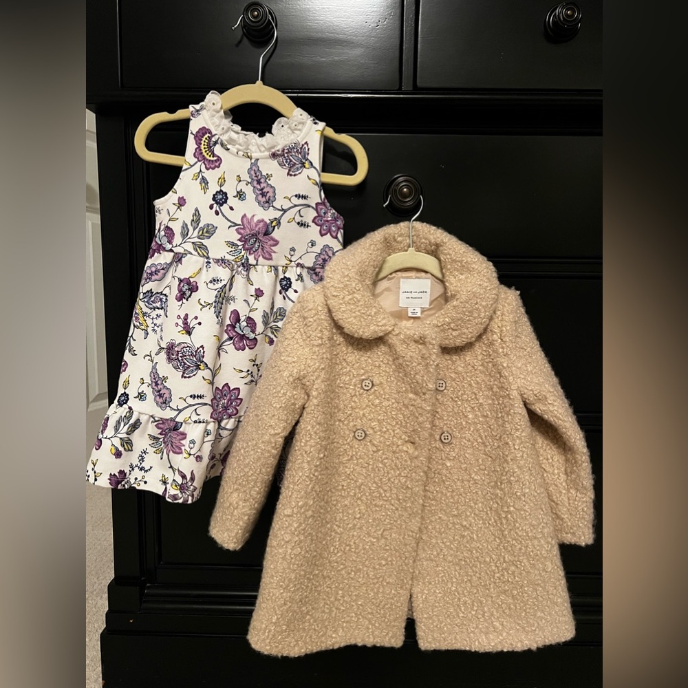 Janie and Jack dress and coat 2T